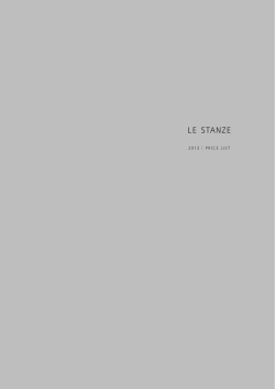 PRICE LIST - LE STANZE