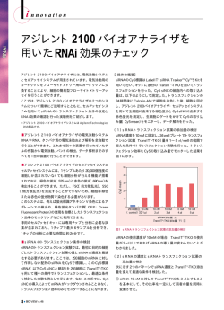 アジレント2100バイオアナライザを用いたRNAi効果のチェック