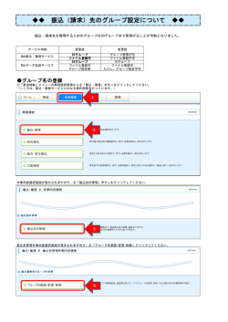 振込（請求）先のグループ設定について