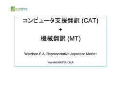 コンピュータ支援翻訳 (CAT) + 機械翻訳 (MT)