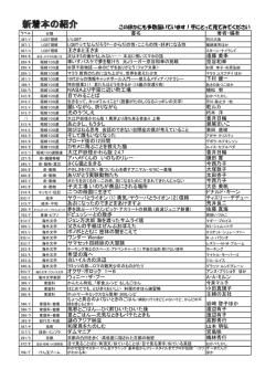 書名 著者・編者 王さまと王さま 遠藤 美季 京谷和幸 下村 健一 NASA
