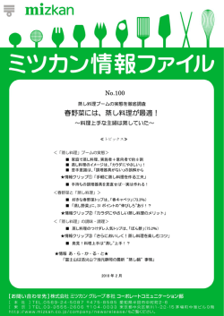 春野菜には、蒸し料理が最適！