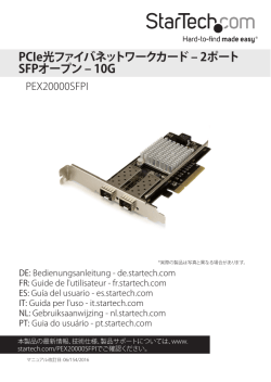PCIe光ファイバネットワークカード – 2ポート SFPオープン – 10G
