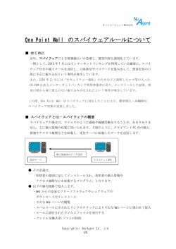 One Point Wall のスパイウェアルールについて