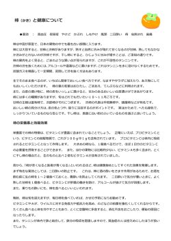 柿 （かき）と健康について と健康について 康について