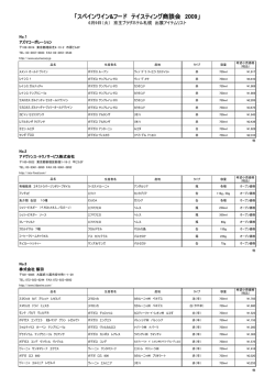 出展アイテムリスト（PDF:256KB） - Wines from Spain Japan