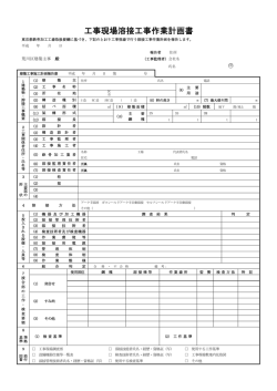 工事現場溶接工事作業計画書