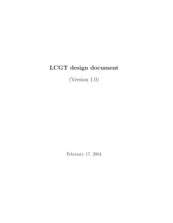 LCGT design document