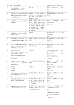 2013年 学会発表