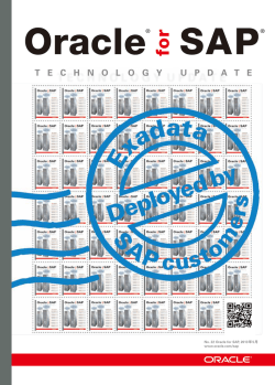 Oracle for SAP TECHNOLOGY UPDATE No.22