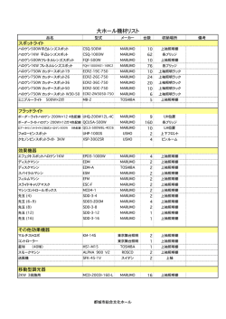 照明機材リスト - 都城市総合文化ホールMJ