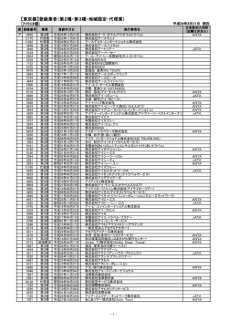 【東京都】登録業者（第2種・第3種・地域限定・代理業）