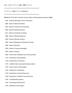 2014．Feb データベース 追加・削除コンテンツ