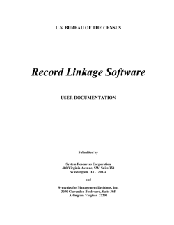 Record Linkage Software