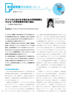 アメリカにおける才能のある学習困難な 子どもへの学校教育の取り組み