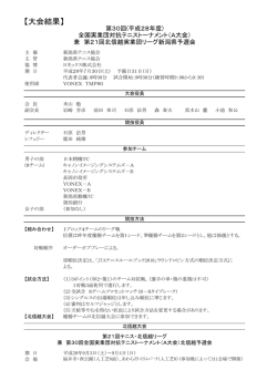 【大会結果】 - 新潟県テニス協会