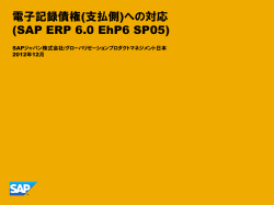 電子記録債権 - SAP Service Marketplace