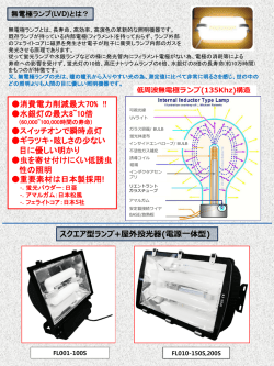 消費電力削減最大70% !! 水銀灯の最大8~10倍 スイッチオンで瞬時点灯