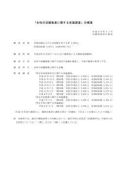 「女性の活躍推進に関する世論調査」の概要