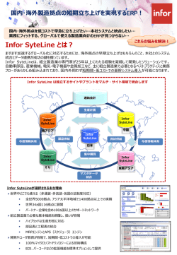 Infor SyteLine とは？