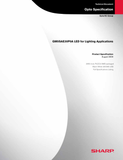 Opto Specification - Sharp Microelectronics of the Americas