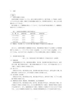 1 - Ⅰ 水稲 実況 1 2008年産種子の状況 2008年産