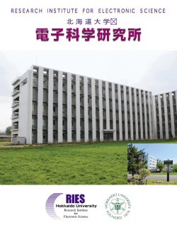 2009～2010年版 - 北海道大学電子科学研究所