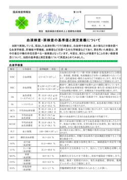 血液検査・尿検査の基準値と測定意義について