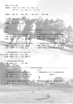 ハンドボール部 - 神奈川県立瀬谷西高等学校