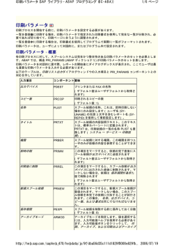 印刷パラメータ