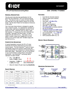 F1162 Datasheet | IDT