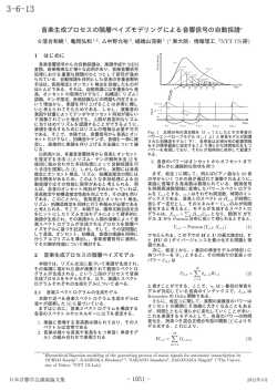 音楽生成プロセスの階層ベイズモデリングによる音響信号の自動採譜