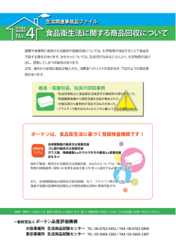 No.4 食品衛生法に関する商品回収について