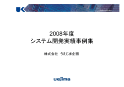 2008年度 システム開発実績事例集