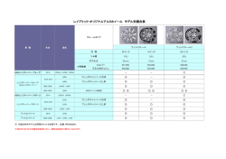 レイブリック・オリジナルアルミホイール モデル別適合表