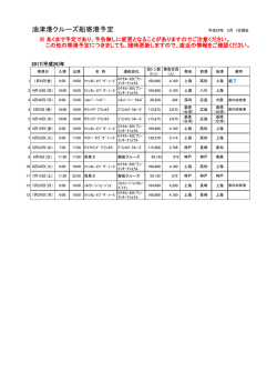 油津港クルーズ船寄港予定