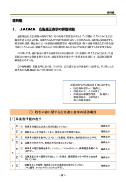 JADMA 広告適正表示の評価項目