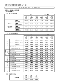 神奈川芸術劇場 新利用料金(予定