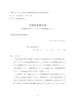 計算結果報告書 - Biglobe