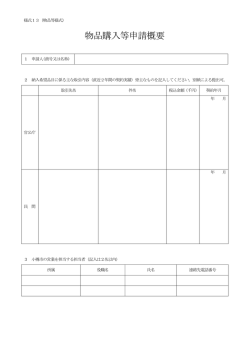 物品購入等申請概要