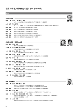 平成22年度  卒業研究・設計  タイトル一覧