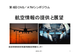 航空情報の提供と展望 - (財)航空保安研究センター