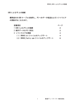 USB による PC との接続 標準添付の USB ケーブルを使用し、PC への