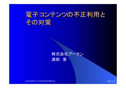 『電子コンテンツの不正利用とその対策』(PDF:96KB)