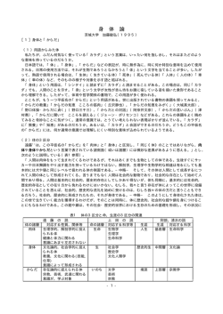 身体と「からだ」