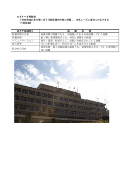めざすべき組織像 『社会環境の変化等に伴う行政課題を的確に把握し