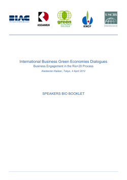 International Business Green Economies Dialogues