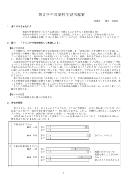 第2学年音楽科学習指導案