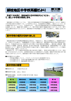 頴娃地区中学校再編だより