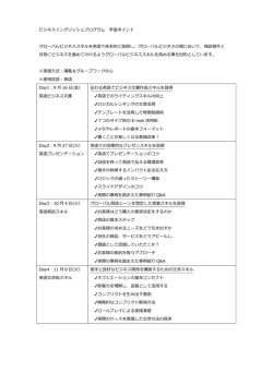 Business English program point